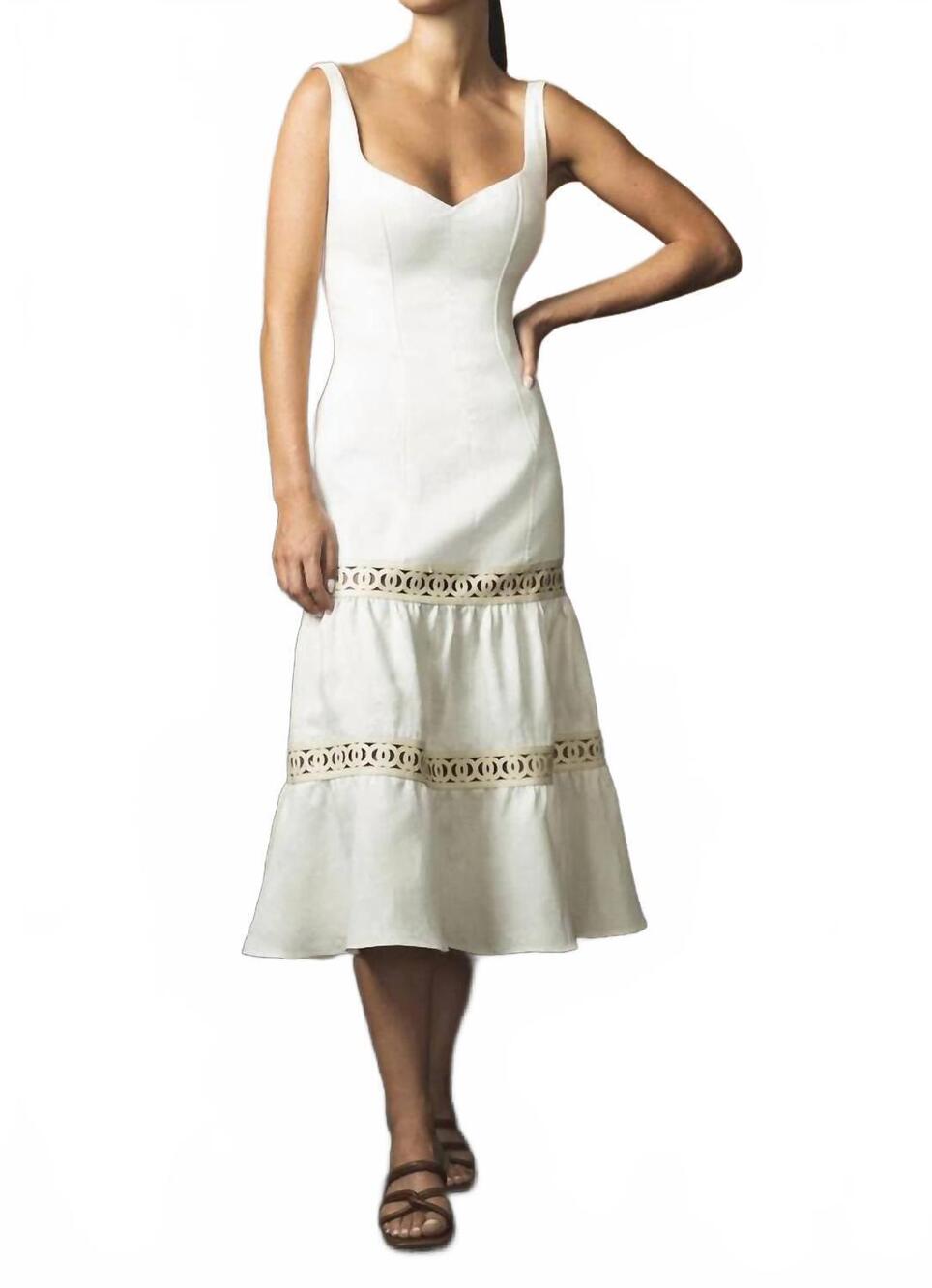 NEW ANDRES OTALORA luz serena dress in ivory